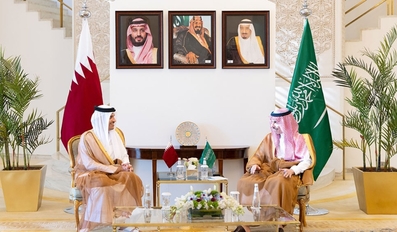 Qatar PM Meets Saudi Foreign Minister in Riyadh, Discusses Regional Developments